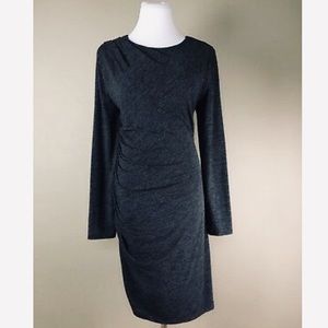 Banana Republic Grey Ruched Sweater Dress